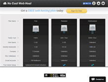 Tablet Screenshot of nocostwebhost.com